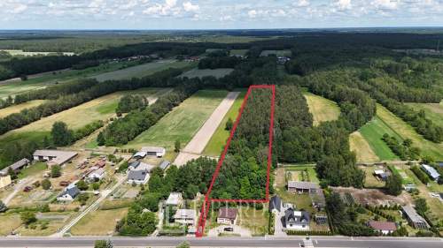 Działka 1,45 ha, budowlana z prywatnym lasem