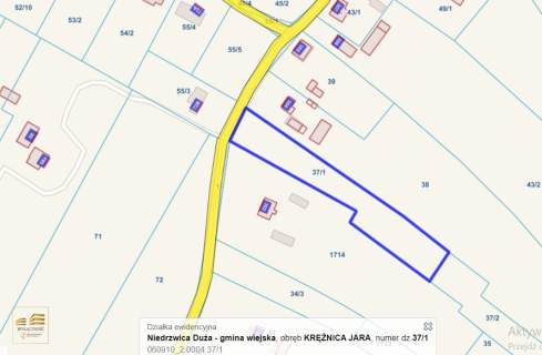 Działka budowlano - rolna Krężnica Jara