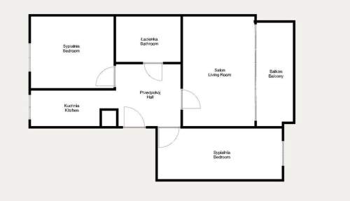 3 pokoje osobna kuchnia duży balkon