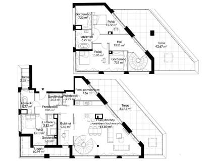 Dwupoziomowy Apartament Premium, 3 Tarasy, Kraków