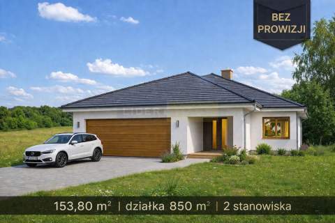 Parterowy dom 154 m Garaż 2 auta 850 m 