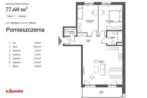 Apartament w centrum Łodzi