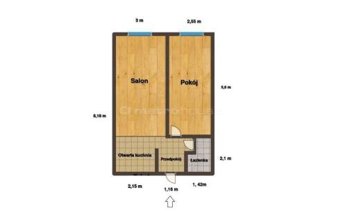 Funkcjonalne 46,6m2,2 pokoje w dobrej lokalizacji
