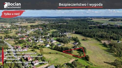 Malownicza, płaska, uzbrojona działka- Koleczkowo 