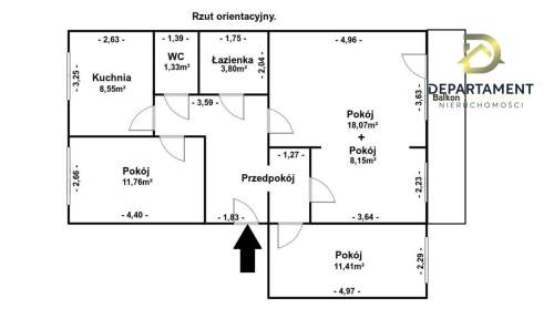 3/4 pokoje z balkonem 2 piętro Piekary Śląskie
