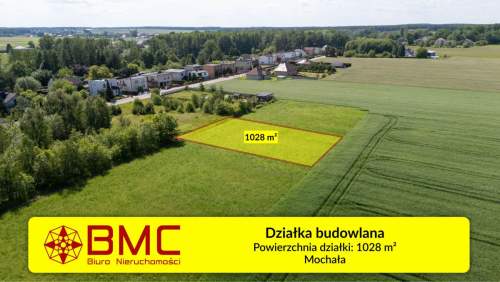 Działka budowlana 1028m2 Mochała