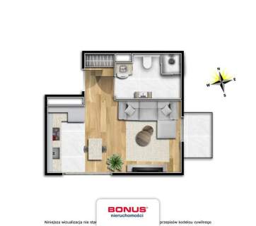 Mieszkanie na sprzedaż, 26,06 m2, Szczecin