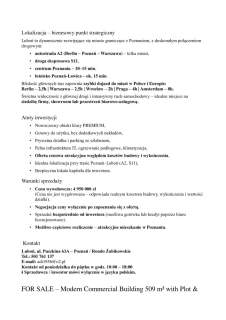 LOKAL USŁUGOWO HANDLOWY 509 m LUBOŃ /POZNAŃ