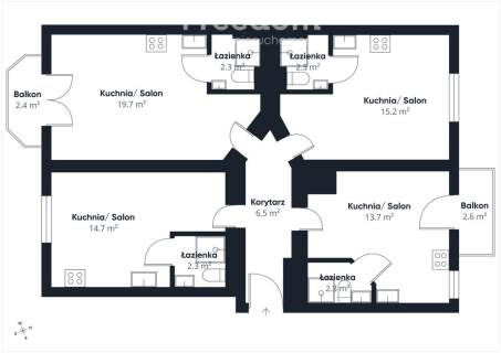 Wysoki standard Kawalerka CO Miejskie