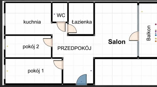 Mieszkanie na sprzedaż, 56,12 m2, Łódź