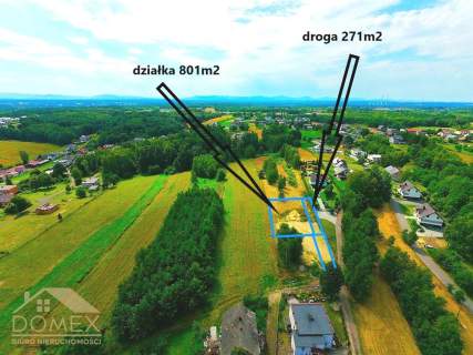Działka budowlana 1072 m Mszana 5 minut A1