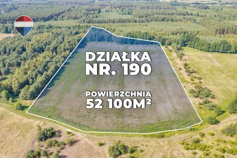 Działka rolna 5,21 ha w Jarogniewicach