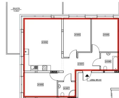 Narożny Apartament z Balkonem, 4 Pokoje, Darłowo