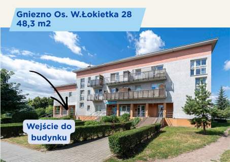 2 pokoje z balkonem i piwnicą   Gniezno Łokietka