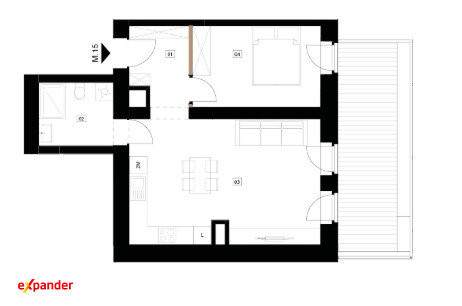 Apartament premium 3,7m wysokości z tarasem 14m na zielony d