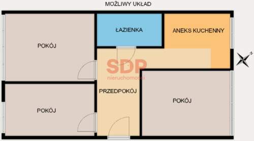 Jasne 3 pokoje Borek Dwustronne Widok zieleń
