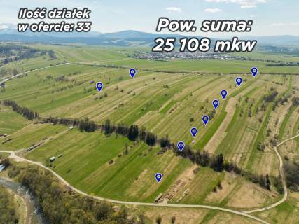 Działki rolne i leśne w Chochołowie