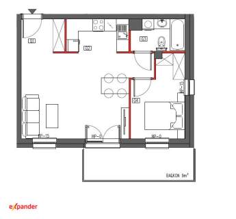 2 pokoje z widokiem na Ślężę Balkon 9 m Garaż komórka