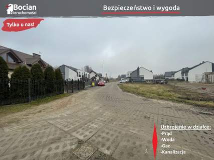 Uzbrojona, płaska działka na osiedlu domów