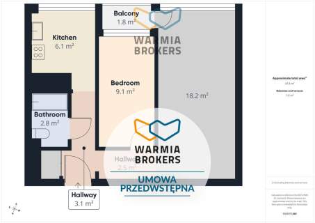 2-pokoje z oddzielną kuchnią i balkonem w centrum
