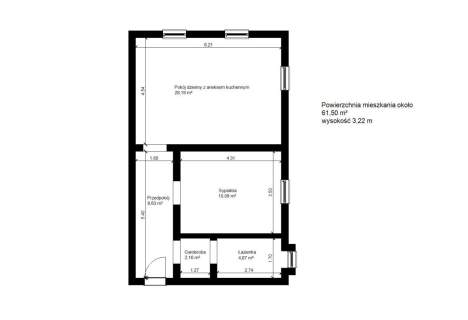 Mieszkanie o pow. 61,50m2 po generalnym remoncie