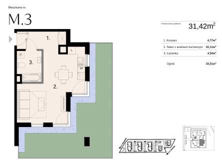 Nowe mieszkanie 31,42 m2