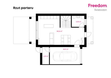 Nowoczesny dom w bliźniaku Duża działka 644m2