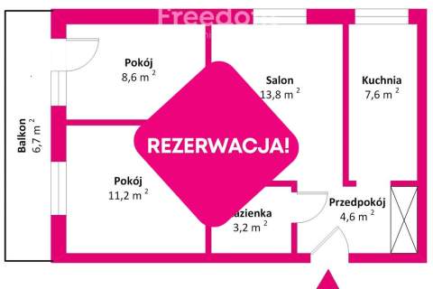 3 pokoje zieleń Ziemowita Blisko AWF