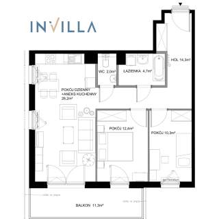 Apartament 3 pokoje Nadmorski Dwór