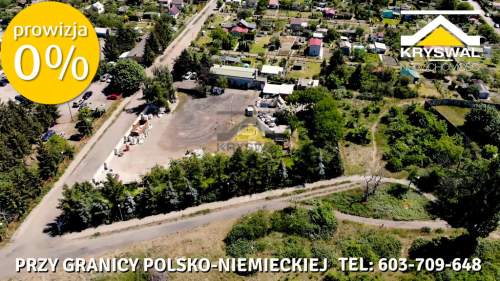DZIAŁKA PRZEMYSŁOWA Z BUDYNKAMI PRZY GRANICY