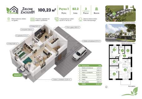 Ogrzewanie podłogowe I 100m2 I 2-poziomowe, balkon