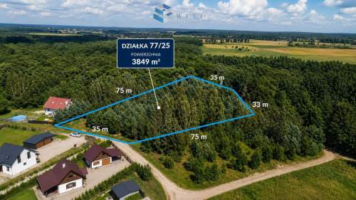 Działka budowlana 38,5 ar w Durągu z MPZP