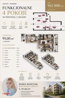 91 m 2 łazienki Garderoba Nowe Jeżyce