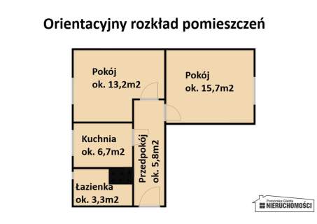 Dwupokojowe mieszkanie na 1 piętrze w Szczecinku.