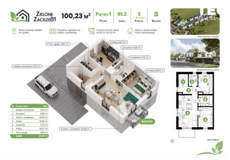 Ogrzewanie podłogowe I 100m2 I 2-poziomowe, balkon