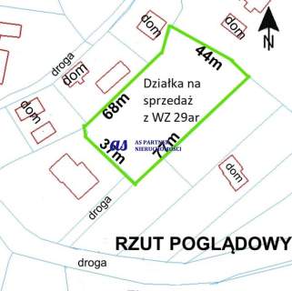 Działka budowlana z WZ, Zarzecze, 29ar