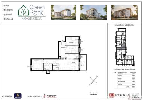 GREEN PARK, mieszkania 30-90m2, Krasickiego,Dębica