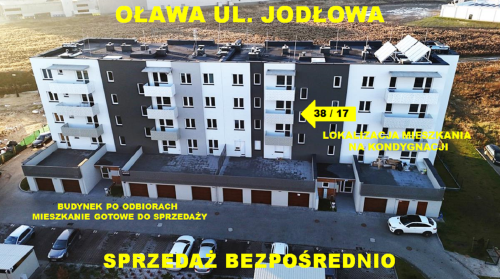 MIESZKANIE OŁAWA 2 POKOJE - KUCHNIA W BUDYNKU WINDA
