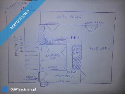 kawalerka Gdynia-Centrum 1 piętro ,balkon - spółdzielcze wł