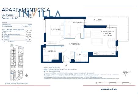 Apartament inwestycyjny 56,41 m Sol Marina