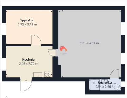 2 POKOJE 47,37M2 Z OGRODEM SOLEC KUJAWSKI