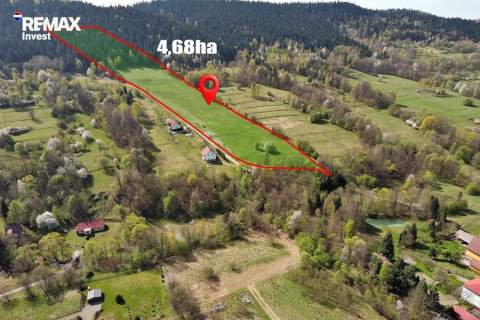 Działka 4.68 ha blisko gór i Jeziora Żywieckiego