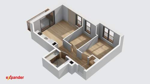 Łeba 3-pokojowy apartament Balkon Wykończony pod klucz