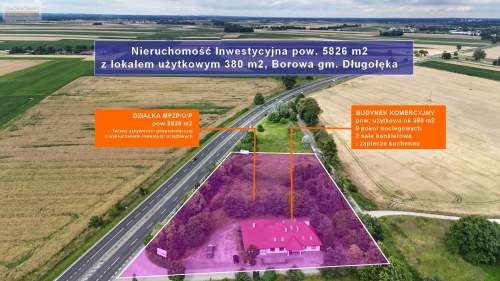 Nieruchomość inwestycyjna 5826 m budynek 380 m2