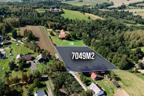 Działka budowlana 70ar media, droga asfaltowa