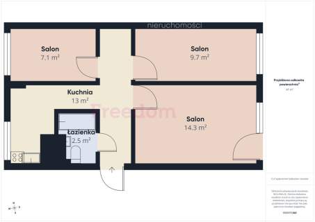 3 pokoje 47 m 4 piętro Struga-Radom