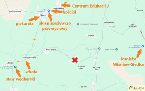 Sprzedam działkę siedliskową w m.Drupia,gm.Skórzec