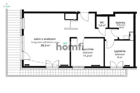 Przestrzenne i jasne 3 pokoje dla rodziny