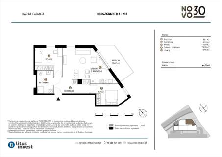 Kompaktowe Mieszkanie w inwestycji NOVO 30