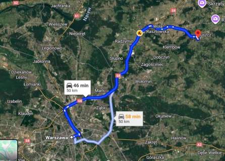 Siedlisko nad rzeką 50 km od Warszawy